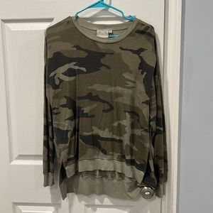 size small oversized camo long sleeve